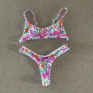 bright swimwear citrus floral set